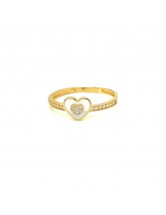 ANILLO CORAZÓN BLANCO ORO DE 18K