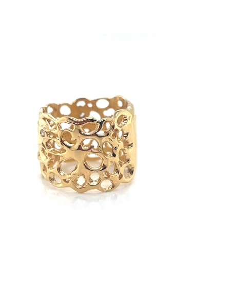 ANILLO ANCHO CIRCONITAS PLATA chapada