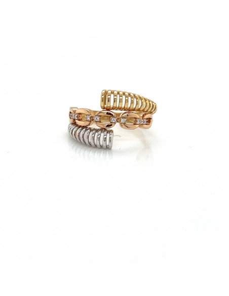 ANILLO TRICOLOR LUAH ORO DE 18K