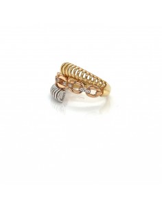 ANILLO TRICOLOR LUAH ORO DE 18K 2