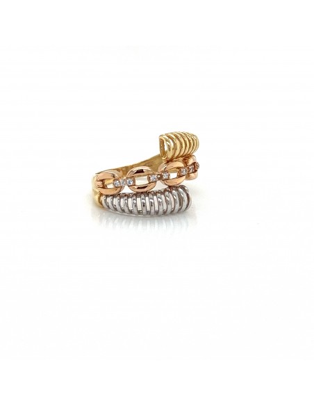 ANILLO TRICOLOR LUAH ORO DE 18K