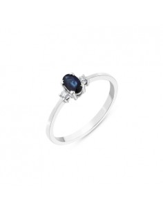 0,04ct- ANILLO DIAMANTES TOPACIO ORO BLANCO 18K