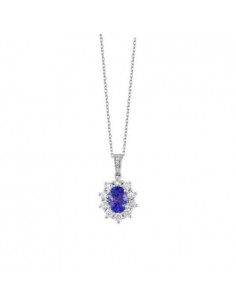 0,25ct- GARGANTILLA DIAMANTES TOPACIO ORO 18K
