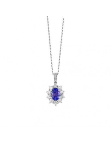 0,25ct- GARGANTILLA DIAMANTES TOPACIO ORO 18K