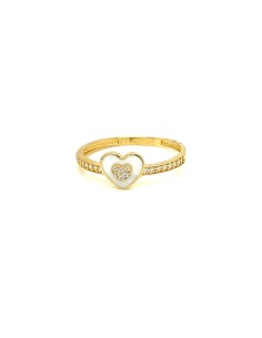 ANILLO CORAZÓN BLANCO ORO DE 18K