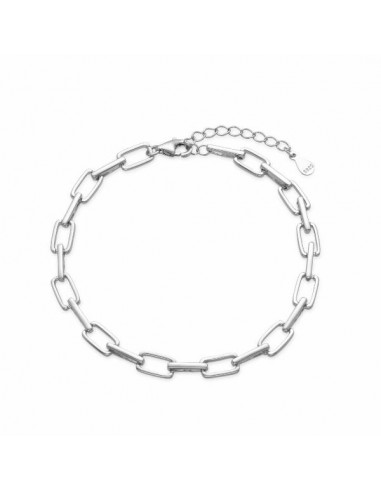 Pulsera de plata de eslabones para mujer 