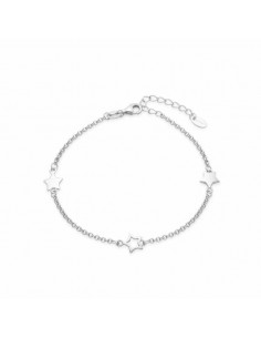 Pulsera de plata con estrellas para mujer