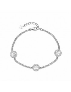 Pulsera de plata con árbol de la vida y circonitas