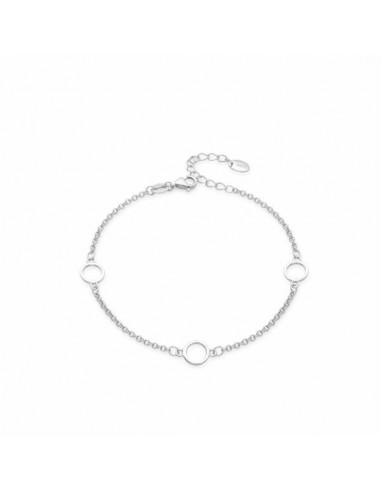 Pulsera de plata con círculos minimalistas 