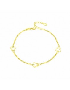 Pulsera de plata chapada con mariposas