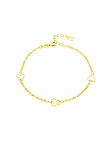 Pulsera de plata chapada con mariposas