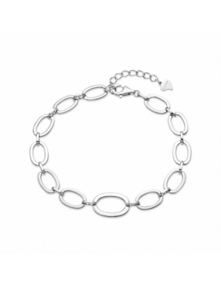 Pulsera de plata con eslabones ovalados
