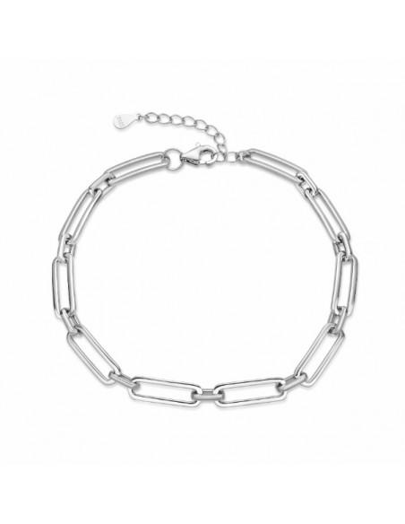 Pulsera de plata con eslabones grandes