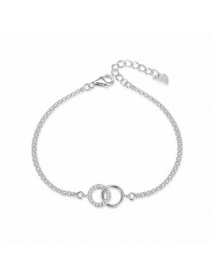 Pulsera de plata con círculos entrelazados zn