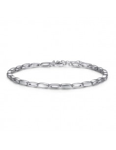 Pulsera de plata con eslabones ovalados