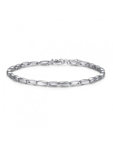 Pulsera de plata con eslabones ovalados