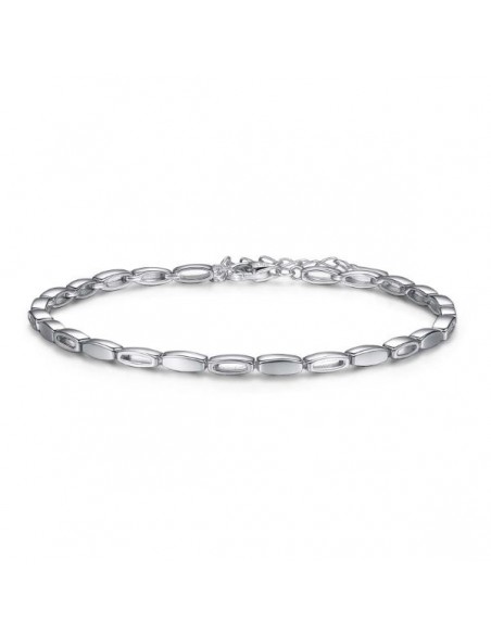 Pulsera de plata con eslabones ovalados