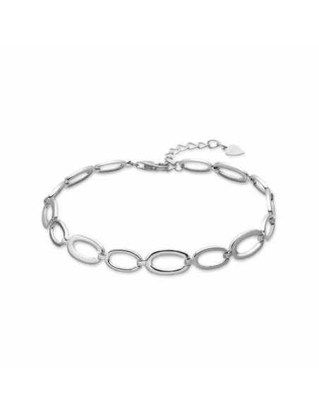 Pulsera de plata de eslabones ovalados