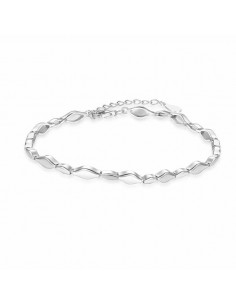 Pulsera de eslabones estilizados en plata