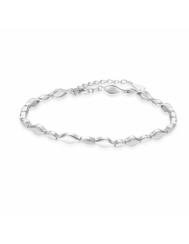 Pulsera de eslabones estilizados en plata