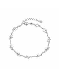 Pulsera de plata con estrellas y circonitas