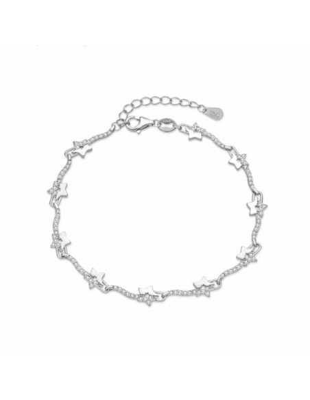 Pulsera de plata con estrellas y circonitas