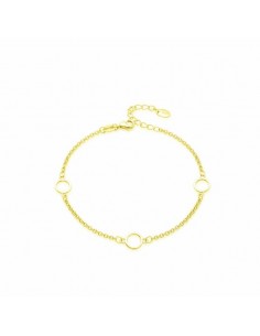 Pulsera dorada de círculos minimalistas