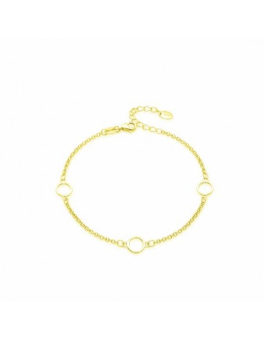 Pulsera dorada de círculos minimalistas