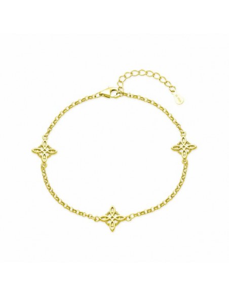 Pulsera plata dorada formas 