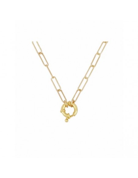 Pulsera dorada de eslabones con cierre marinero