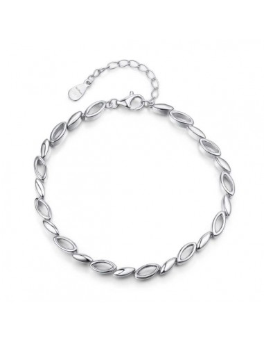 Pulsera de plata con eslabones ovalados