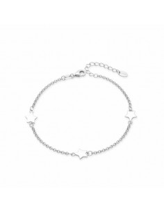 Pulsera de plata con estrellas