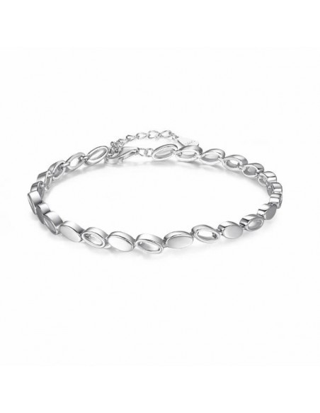 Pulsera de plata con eslabones ovalados