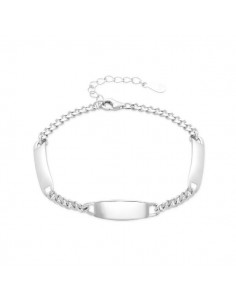 Pulsera identificativa de plata para mujer