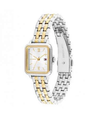 Reloj Tommy Hilfiger mujer bicolor con correa metálica y esfera cuadrada