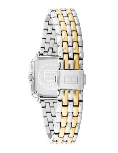 Reloj Tommy Hilfiger mujer bicolor con correa metálica y esfera cuadrada