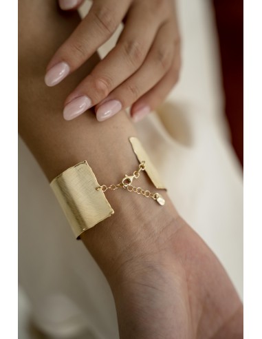 Esclava 5cm plata con baño de oro