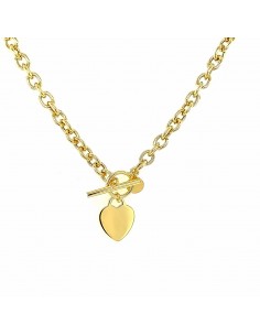GARGANTILLA PLACA CORAZÓN PLATA CHAP DE 1ª LEY