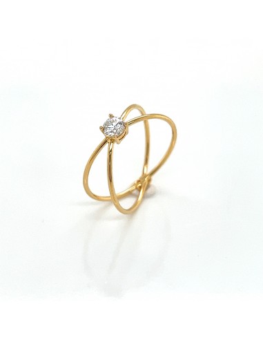 9K- ANILLO CRUZADO ZN ORO DE 9K