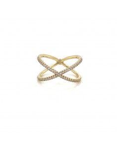 9K- ANILLO CRUZADO ORO DE 9K