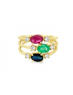 Anillo Tri-Color oro 9k