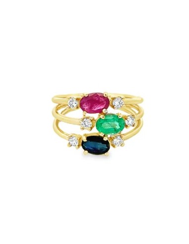 Anillo Tri-Color oro 9k