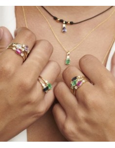 Anillo Tri-Color oro 9k 2