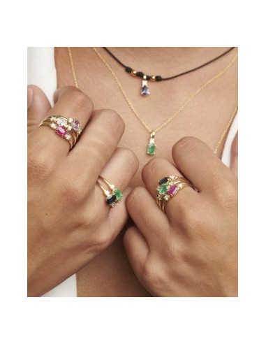 Anillo Tri-Color oro 9k