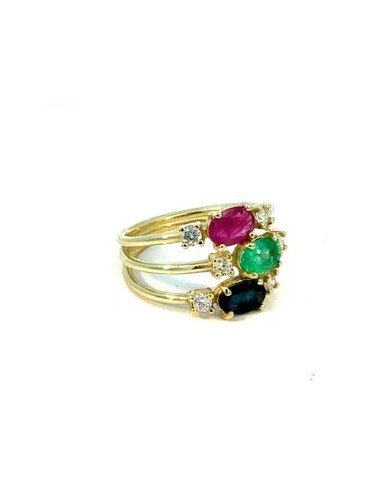Anillo Tri-Color oro 9k