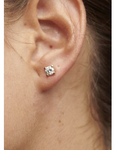 0.50ct- Pendientes Minimal 5mm oro de 9k