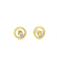 0.26ct- Pendientes Luz Diamante oro de 9k