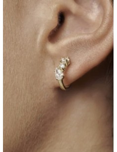 Pendientes Kaos oro de 9k