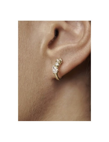 Pendientes Kaos oro de 9k