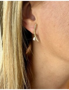 Pendientes Kaos oro de 9k